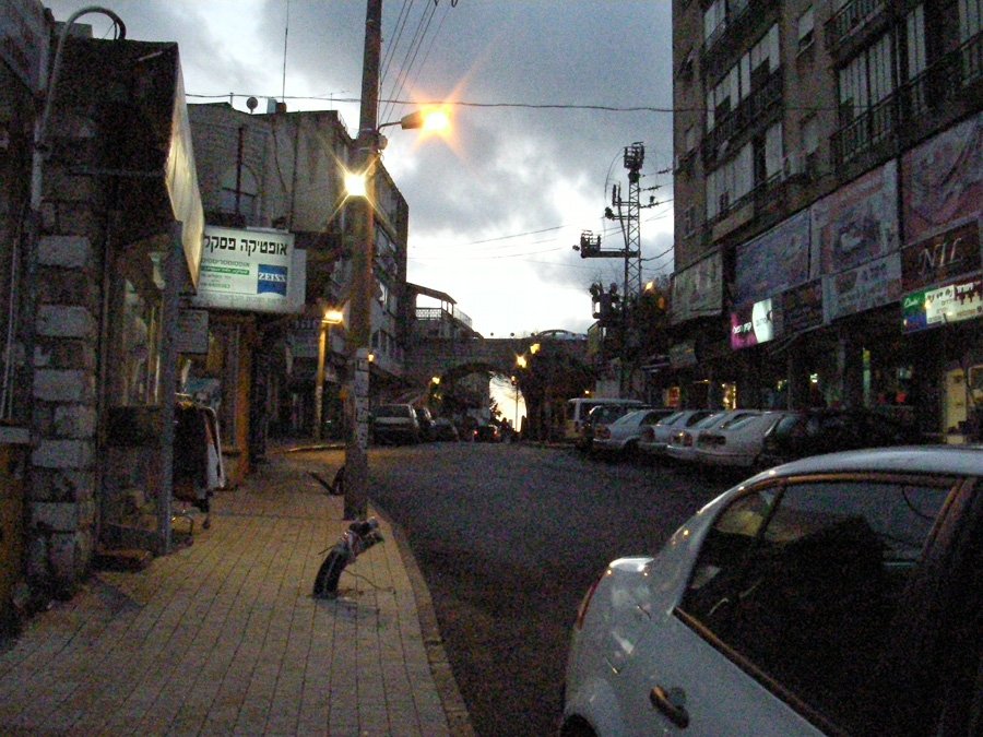 old city of safed, israel at dusk